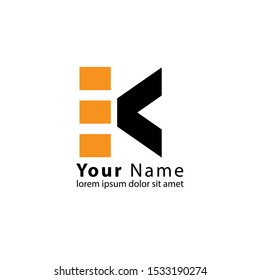 Initial K Letter Logo modern Design Vector Template. Creative Alphabet Letters icon Illustration