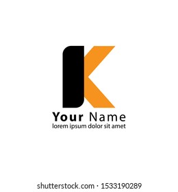 Initial K Letter Logo modern Design Vector Template. Creative Alphabet Letters icon Illustration