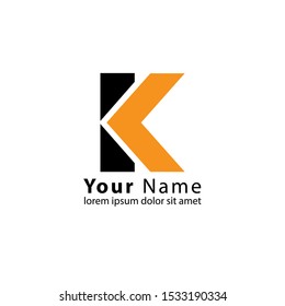 Initial K Letter Logo modern Design Vector Template. Creative Alphabet Letters icon Illustration