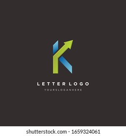 Initial K Letter Logo modern Design Vector Template. Creative Alphabet Letters icon Illustration
