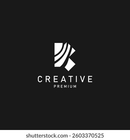 Initial K Letter Logo Modern minimalist design alphabet template