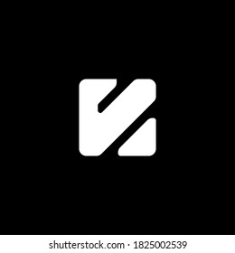 initial K letter logo is a round monogram