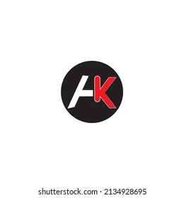 Initial k a letter logo  template design Free Vector