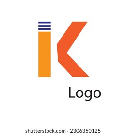 Initial K letter luxury beauty flourishes ornament monogram logo Swoosh Letter Logo Design for business and company identity. Water Wave K Logo with modern trendy