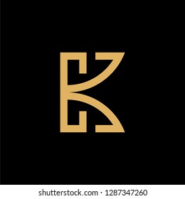 initial K letter k technology 