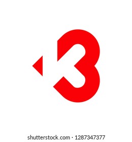 initial K letter k technology 
