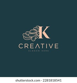 Ursprüngliches K-Brief-Vektorgrafik-Logo-Design