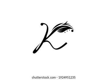 Initial K Linked Beauty Simply Florish Logo