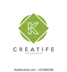 Initial K logo concepts template vector