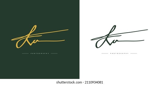 Initial K and A Logo Design with Elegant and Minimalist Handwriting Style. KA Signature Logo or Symbol for Wedding, Fashion, Jewelry, Boutique, and Business Identity