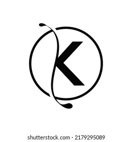 Initial K logo design vector Template. Abstract Letter K logo design