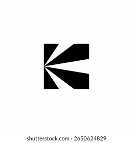 Initial K logo with futuristic, modern, simple, and unique style. Suitable for technology, computer, internet, and security companies.