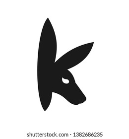 initial K logo for Kangaroo logo designs