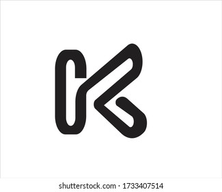 Entwürfe für anfängliche k-Logos und Logos für Monogramme 