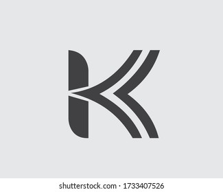 diseños iniciales de letras del logotipo de k y logotipos de monograma 