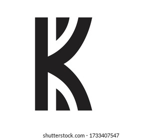 diseños iniciales de letras del logotipo de k y logotipos de monograma 