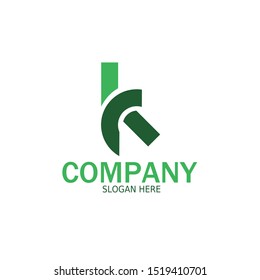 Initial K Logo monogram design template. Simple shape style modern logo.