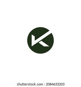 Initial K logo vector template check