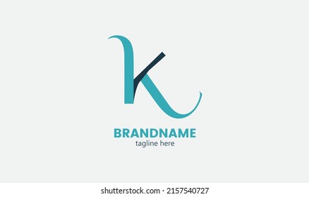 Initial K logo.Illustration Letter K icon. Letter K Logo Template vector icon design. 