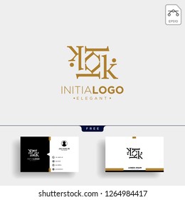 initial k luxury logo template vector illustration and business card design