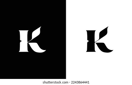 Initial K modern monogram and elegant logo design