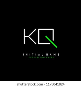 Initial K Q minimalist modern logo identity vector