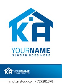 Initial K & A real estate logo template vector