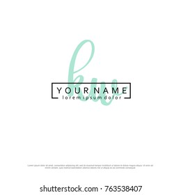 Initial K & W elegant logo template vector
