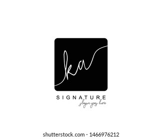 Initial KA beauty monogram and elegant logo design, handwriting logo of initial signature, wedding, fashion, floral and botanical with creative template.