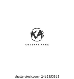 Initial KA brush logo company trend identity