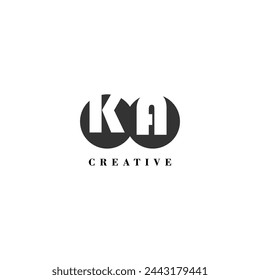 Initial KA company creative label trendy idea brand