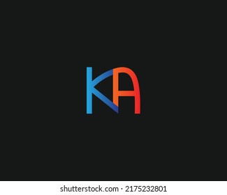 Initial KA Letter Logo Design Vector Template