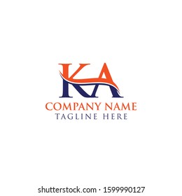 Initial KA letter Type Logo Design vector Template. Abstract Letter KA logo Design