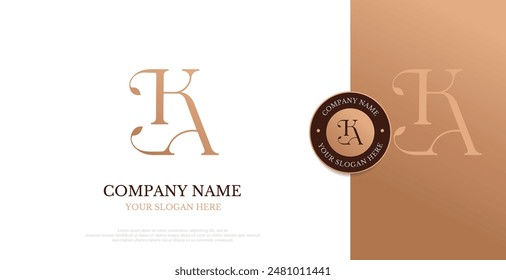 Initial KA Logo Design Vector 