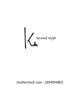 Initial Ka logo handwriting vector