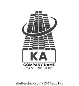 Initial KA real estate logo design template  simple initial KA monogram, KA home or house Logo