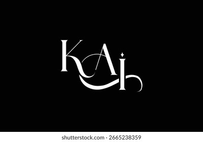 Initial KAI letter logo design. Elegant Monogram Logo Design with Decorative Elements and Typography