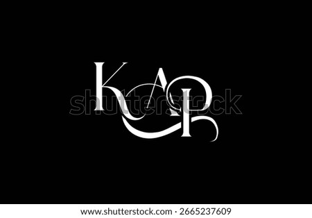 Initial KAP letter logo design. Elegant Monogram Logo Design with Decorative Elements and Typography