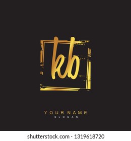 Initial KB handwriting logo vector