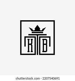 Initial KB Law Firm logo and icon design template stock vector