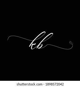 Initial KB logo handwriting business illustration fashion simple
