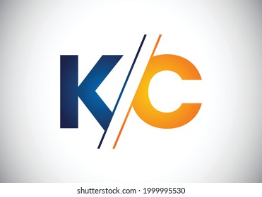 Initial KC Letter Logo With Creative Modern Business Typography Vector Template. Creative Abstract  Monogram Letter K C