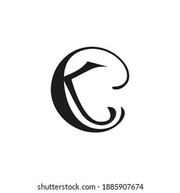 Initial kc letter logo vector template design. Creative abstract letter ck logo design. Linked letter ck logo design.