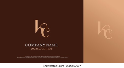 Initial KC Logo Design Vector