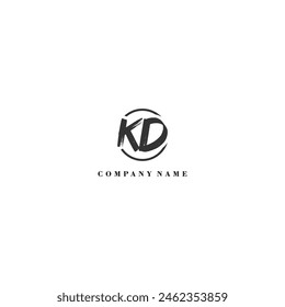 Identidad inicial de la tendencia de la compañía del logotipo del cepillo de KD