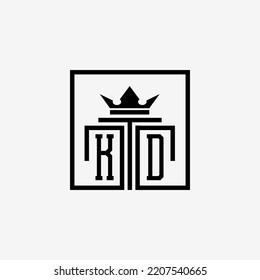 Initial KD Law Firm logo and icon design template stock vector