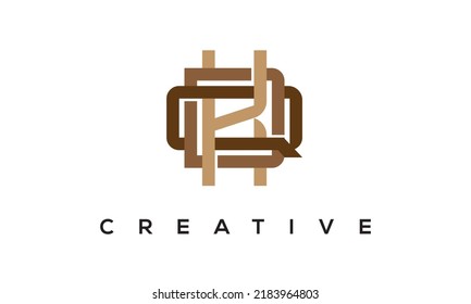 Logotipo del Monograma de las letras iniciales de KDQ. Ilustración del vector de vectores de las letras de KDQ moderna creativa.
