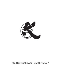 Plantilla inicial del Vector del diseño del logotipo de la letra de KE