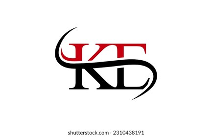 Initial KE letter Logo With Swoosh Design Graphic Vector Template for Business and Company Identity.