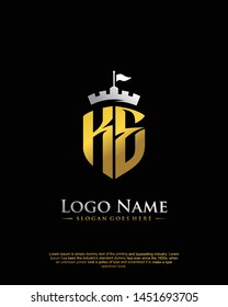 initial KE letter with shield style logo template vector